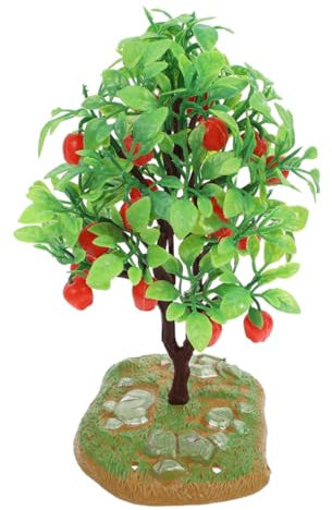 Toyvian Simulated Apple Tree Model Palm Trees Mini Garden Tree House Miniature Tree Trees and Plants and Rocks Tree Modeling Bonsai Mini Dollhouse Graden Model Diorama Supplies Plastic