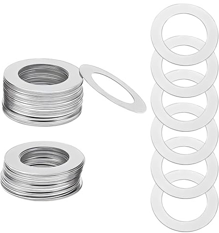 Qrity 50 Stück Flach Unterlegscheiben, M4 Runde Unterlegscheiben, 4x7x0,3mm, 304 Edelstahl Flach Sicherungsscheiben, für Bolzen und Schrauben