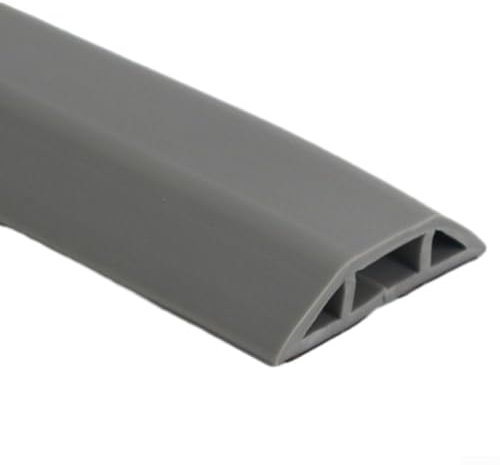 Gaine de protection de câble de sol en PVC souple pour organiser les câbles lâches à la maison ou au travail, 1 m (gris)