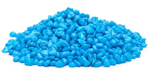 Patapalooza Gravier décoratif Bleu pour Aquariums, idéal pour l'aménagement paysager Aquatique, naturalise Les environnements et améliore Le Bien-être des Poissons.