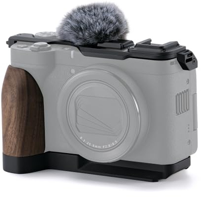 Tilta Cage PowerShot V1, Kit de Base pour Cage d'appareil Photo Vintage Compatible avec PowerShot V1 avec Plaque de Base, Plaque Supérieure, Bonnette Anti-Vent pour Microphone - Noir TA-T82-A-B