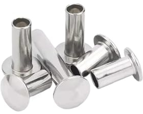 304 Stainless Steel Semi Hollow Rivet/Flat Round Head Hollow Rivet M2 M2.5 M3 M4 M5 M6(20pcs M5x25)