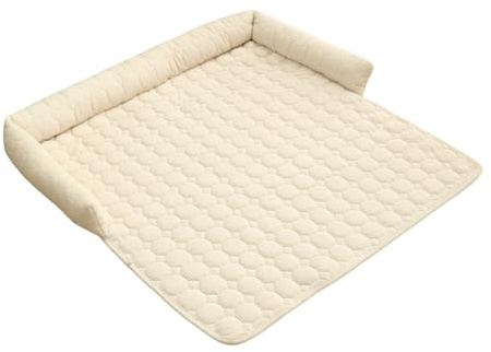 Generisch Hundedecke Sofa mit Rand, Flauschig Hundebett, Sofaschutz Hund, Hundebett für Sofa Waschbar, rutschfest Hundekissen, Mittelgroße Hunde, Bequem 75x75cm (weiß)