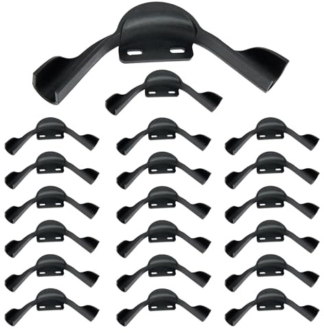 20-Pack HeSun PEX PPSU Bend Support with Mounting Plate, 90 Degree 1 inch Black Tubing Pipe Hanger