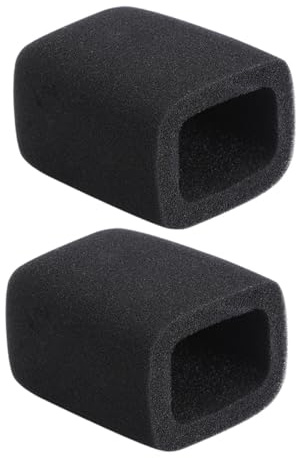 Fundas de Esponja para Micrófonos Negras 2 Piezas, Protectores | Suministros para Ktv, Cubiertas Engrosadas, Fáciles de Instalar y Reemplazar, Ligeras y Prácticas