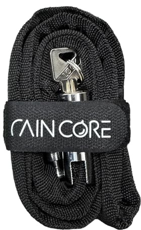 RAINCORE Keyed Bike Cable Lock – Lightweight Cut-Resistant Composite Fiber Security Cable – Anti-Theft Heavy Duty Bicycle Lock – 39inch (100cm), 0.38lb – Patented in Korea (39 inch)