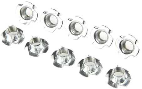 20/50 pezzi M3 M4 M5 M6 M8 M10 M12 zincato a quattro griffe dado a T cieco a ferramenta for mobili(M4 20pcs)