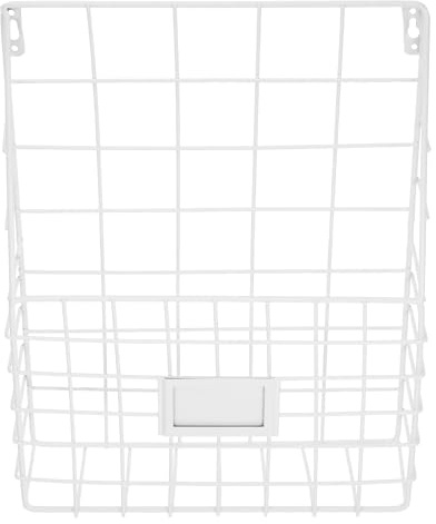 GLEAVI Revistero de Pared Metálico, Estantería Colgante de Malla para Oficina y Hogar, Soporte Organizador de Libros y Periódicos, 1 Pieza, Estante Decorativo Funcional