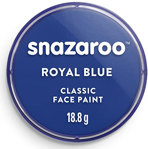 Snazaroo 1118344 Schminkfarbe - Königsblau, 18ml Topf - hautfreundliche Gesichtschminke auf Wasserbasis, wasservermalbar, parabenfrei, Face & Bodypaint Farbe für Kinder & Erwachsene