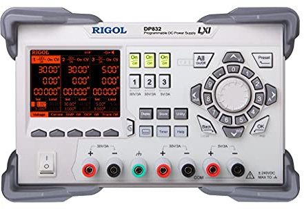 RIGOL Labornetzteil,DP832 Netzteil Regelbar,3 unabhängige Ausgänge,195 W Leistung,Hohe Genauigkeit (10 mV / 10 mA),Programmierbar,Für Labor- und Industrieanwendungen