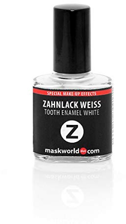 Maskworld Professioneller Special Effect Zahnlack in Weiß für Halloween, Karneval, Motto-Party, LARP & Fantasy