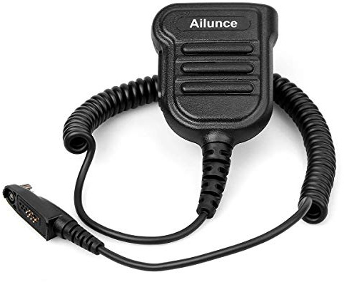 Retevis Ailunce H103M Funkgerät Lautsprecher Mikrofon IP67 Wasserdicht Kompatibel mit Ailunce HD1 DMR Radio Kompatibel RT648 RT87 RT29 RT647 RT83 Walkie Talkies (1 Stück)