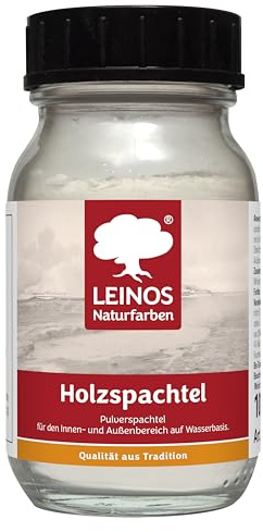 Leinos 337 Holzspachtel Eiche 0,5 kg | Pulverspachtel für Holzreparaturen innen und außen | wasserbasiert, schleifbar, überlackierbar | zum Füllen von Rissen, Löchern und Aststellen bis 15 mm