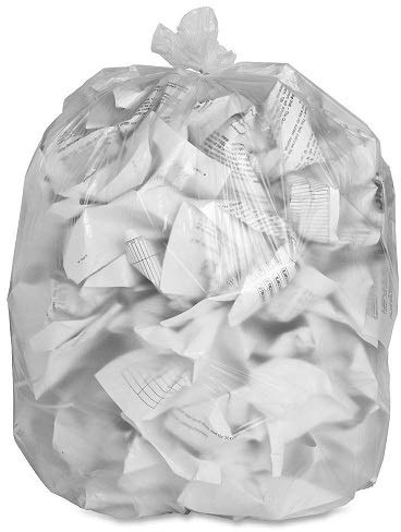 Bolsas de basura resistentes fabricadas en Reino Unido, transparentes, 60 litros, 50 unidades en un rollo, marca de Reino Unido (100 bolsas)