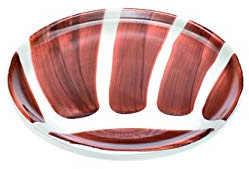Zafferano Striche Set 2 Pizza Teller, handgemacht und handdekoriert, gebürstet, Steingut, d.33cm, Braun