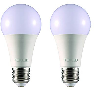 TEKLED® A60 DIMMABLE LED Bulbs | E27 Edison Screw | Energy Saving 9W Light Bulb 60W Incandescent Bulb Equivalent | 2700K 765LM | 2-Pack | Warm White