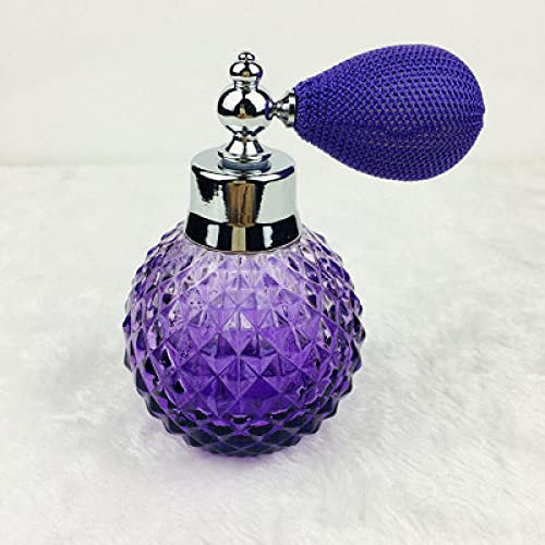YUNHOME Botella De Perfume Vacía Perfume Recargable Frascos para Perfume 100 Ml Vintage Crystal Perfume Bottle Purple Spray Atomizable Regalo De Cristal Recargable
