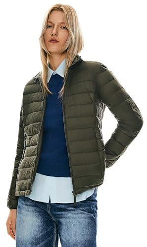 Orolay Women's Lightweight Packable Down Jacket Quilted Puffer Coat with Stand Collar Armygreen M