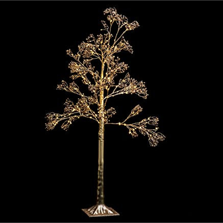 Feeric Lights et Christmas - Arbre Lumineux d'intérieur doré h120cm 196 LED + transfo