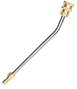 Bacchetta di prolunga per rondella di pressione, 17 cm 3600PSI rondella in acciaio inox di estensione ad angolo (asta curva a 30°)