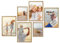 PHOTOLINI Bilderrahmen-Set Eiche, Holzbilderrahmen Made in EU, 6er No.8 Rahmenset, bruchsicheres Acrylglas, zum Aufhängen, extra Zubehör - für Ihre liebsten Fotos & Bilder