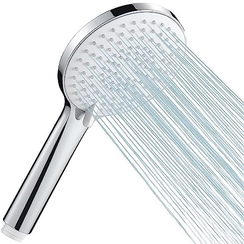 Cobbe Duschkopf Wassersparend 3 Strahlarten, Sparduschkopf für Bad und Außenbereich(Wassersparend Duschkopf ohne Schlauch), Regendusche Duschkopf Druckerhöhend, Chrom