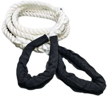 Desert Fox Winch Kinetisches Bergeseil Kinetik Seil Dehnbarer Bergegurt (Weiß 5 m x 26 mm)
