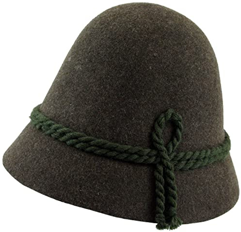 La Chasse® Schinderhannes-Trachtenhut Stopselhut Jagdhut Försterhut Oliv & braun von Oefele Jagd & Outdoor 100% Wolle Made in Germany für Jäger oder Fasching