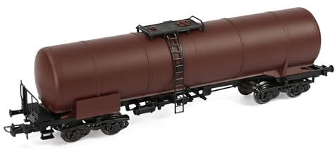 Evemodel 1 pezzo modello Trur H0 1:87 Carro Caldaia Treno Serbatoio olio con ruote metalliche DC (marrone), C8768