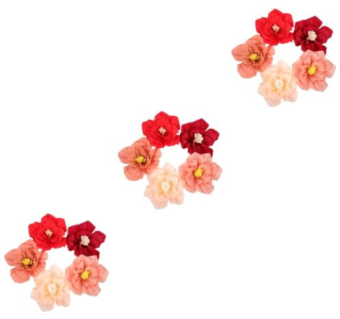 NUOBESTY 15 Stk Faltenblume Blumenanhänger aus Papier Scrapbooking hochzeitsdeko Papierblumen zum Basteln Papierblumendekorationen für die Wand verdicken schmücken Hintergrundpapier machen