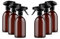 Paquete de 6 botellas de agua vacías de plástico ámbar para limpieza de 500 ml, botellas de spray vacías con gatillo manual para jardinería y limpieza del hogar, botellas de spray recargables