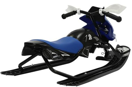 Lenkschlitten Kinderschlitten Erwachsene Skischlitten Mit FußBremsen Blau Schneeschlitten Klassischer Lenkbarer Schlitten Bremsen Kinder Erwachsener FüR Lenkrad Rodel Und Jugendliche 80Kg