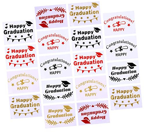 TOYANDONA 18blätter Transparente Graduation Balloon Sticker Bunte Dekorationen Für Abschlussfeiern Vielseitig Einsetzbar Ballons Und Glatten Oberflächen Hochwertige