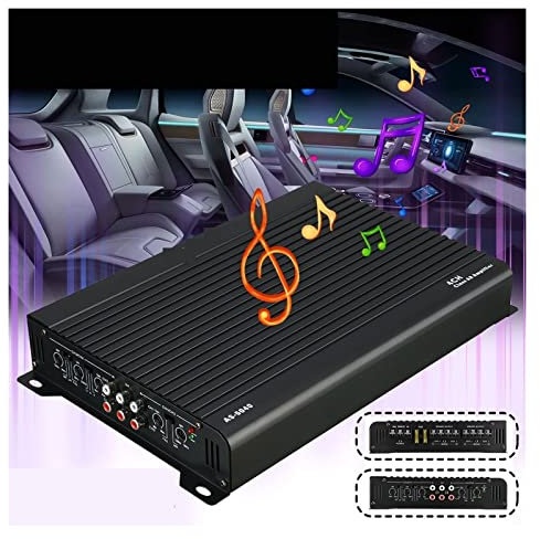 Amplificador, Amplificador de coche, Amplificadores de coche AS-5040 de 4 canales, 12V, 4 canales, potente Mini HiFi, estéreo Digital, dispositivo amplificador de potencia de graves, Subwoofer for coc