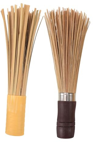 Cabilock 2 Piezas Cepillo para Lavar Ollas y Sartenes de Cocina Mango Ergonómico de Unidades para Limpieza de Wok y Utensilios Resistentes Accesorios Esenciales para Limpieza