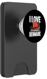 I Love Denmark Viking Ship Adventure PopSockets PopWallet for MagSafe