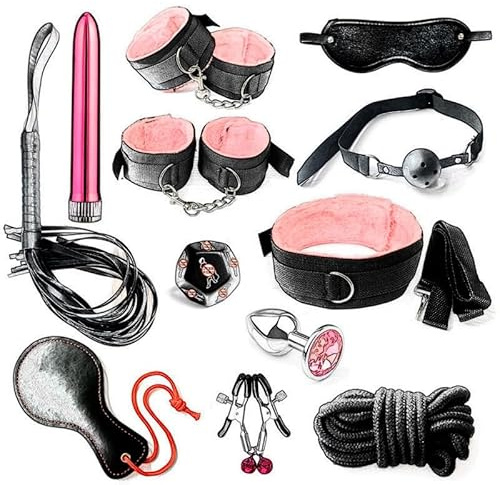 Bdsm Rem Justerbar Inomhus TräNing TillbehöR 12-Delars UppsäTtning, Hem Gym TräNingsutrustning FöR Hela Kroppen TräNingar, Par GåVa - Q