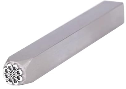 CYHTYM Schlagzahlen 7 mm großes Metallstempelwerkzeug mit floralem Hauptmuster, 37 Verschiedene Muster, handgefertigte Schnitzereien für Schmuck und Leder(Figure22)