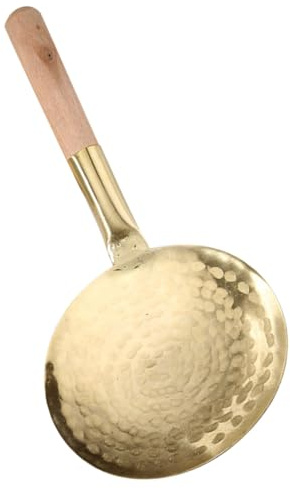 iplusmile Cucchiaio in Rame per Tofu Mestolo Multiuso Antiscivolo per Cucina Cucchiaione per Servire Zuppe e Condimenti Utensile Robusto e Facile da Pulire per Casa e Ristoranti