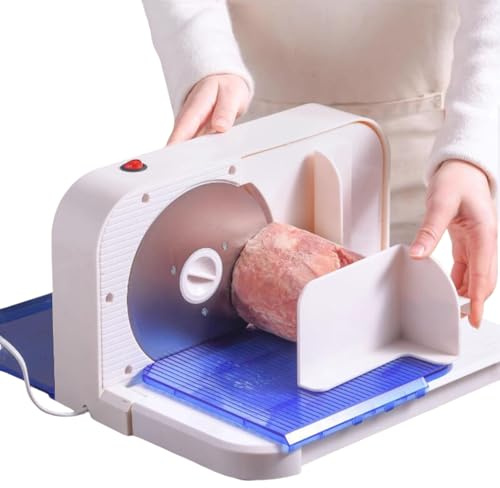 Trancheuses À Viande Électriques À Usage Domestique Pliable Trancheuse À Pain Largeur De Coupe 0-15 Mm Ø Lame 19 Cm Pour Viande, Charcuterie, Pain, Légumes, Jambon, Fromage, Etc. 200 W