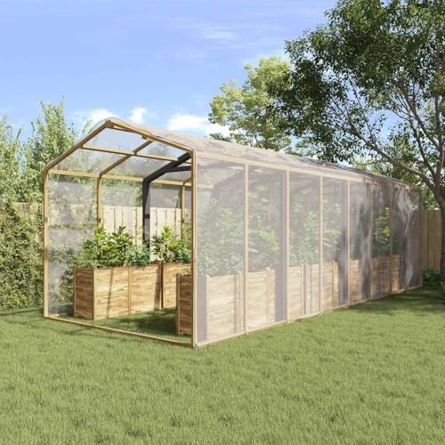 Ziaphsol Tarp pour Jardin 6 x 10 m en polyéthylène translucide avec œillets en Aluminium et Bordures en Nylon Robuste, idéale pour Couvrir Plantes, protéger Sol