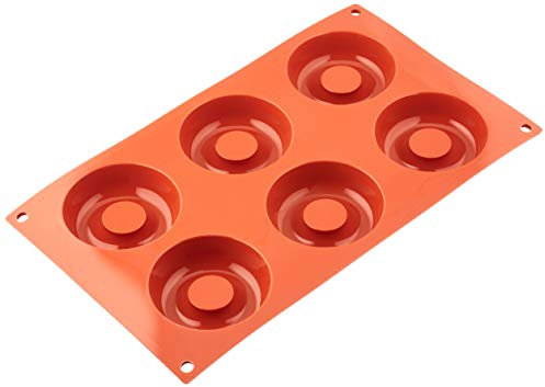 Silikomart SF012 SAVARIN Stampo in Silicone Ø72 h 23 mm, Rosso