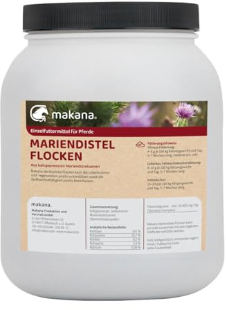 Makana Mariendistel Flocken für Tiere, 1,5 kg Dose