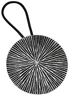 Gardinia Raffband Kreis mit Magnet, Dekorieren und Raffen von Stoffen und Vorhängen, Außenmaß Ø 7,5 cm, Metall, Silber-Antik, 33060
