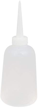 Aexit Bouteille de colle liquide d'huile de label de plastique de bouche blanche de plastique de 300ml LDPE PA131660Y829466W