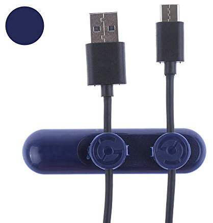 Magnetische Kabelclips, Organizer Clips Kabelclip Kabelbinder ，Kabelhalter Kabelführung， Cable Management Kabelmanagement für Schreibtisch Wand Auto Kabelhalterung Smartphone USB (Blau)