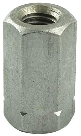 Eisenwaren2000 | M6 Sechskantmuttern (10 Stück) - 3 d hoch Lang-Mutter - DIN 6334 - Edelstahl A2 V2A - rostfrei