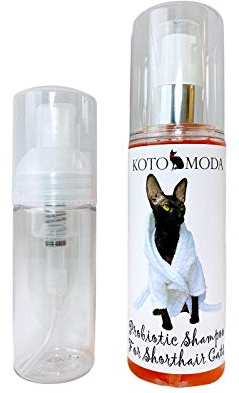 Kotomoda Champú Probiótico para Gatos de Pelo Corto 120 ml con Bomba de Espuma