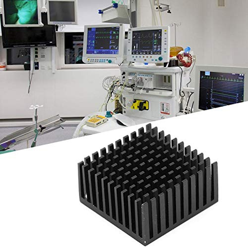 Aluminium-Kühlkörper, 5Pcs Kühlkörper Aluminium-Profil-PCB-Kühlkörper Stromversorgung für LED-Leiterplatte 40x20x40mm für IC-Modul, PCB, PC-Computer, LED(Schwarz)