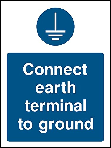 Erdungsklemme mit Erdung verbinden Schild